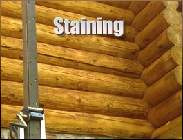  Atwater, Ohio Log Home Staining